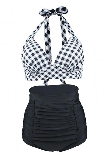 Todelt høj talje halter badedragter